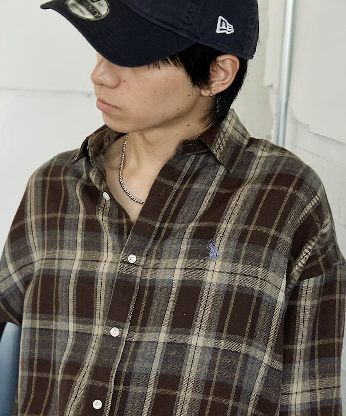 別注法蘭絨格紋襯衫