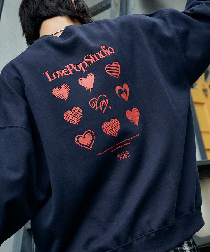LOVE POP STUDIO HEART GRAPHIC SWEAT【限定展開】