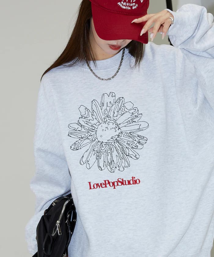 LOVE POP STUDIO FLOWER EMBROIDERY SWEAT【限定展開】