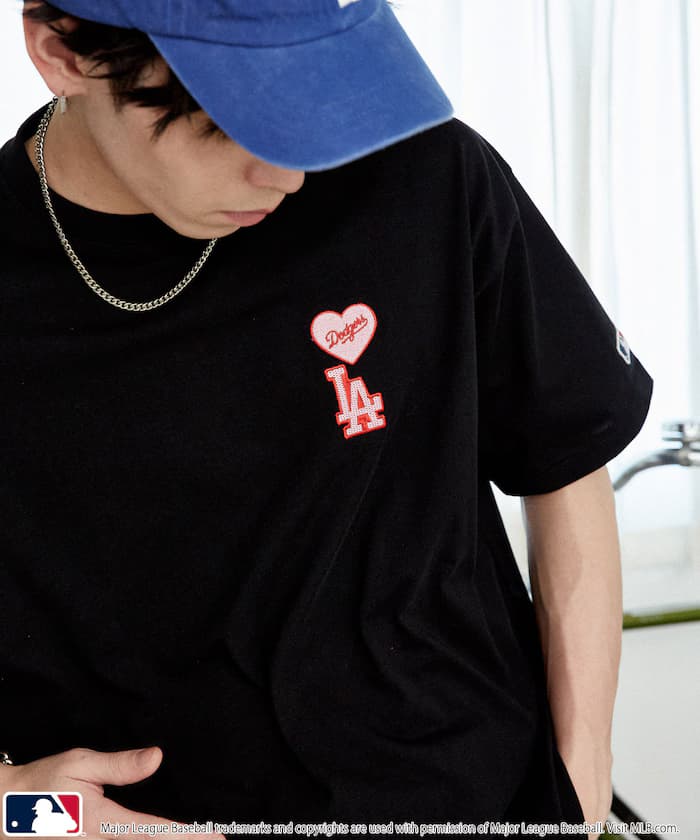 【機能素材】MLB 聯名限定 小標誌愛心 T恤【限定款】