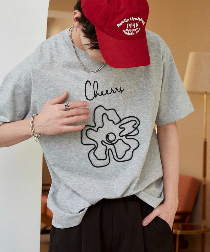 ＜機能性素材＞LOVE POP STUDIO 立體刺繡花卉T恤 限定展開