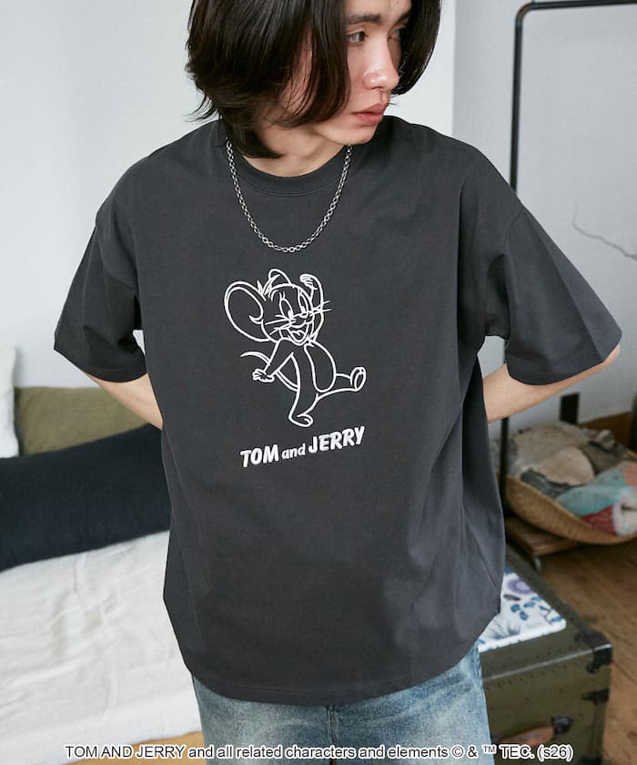 ＜機能性素材＞TOM AND JERRY/湯姆貓與傑利鼠 圖像T恤 限定展開