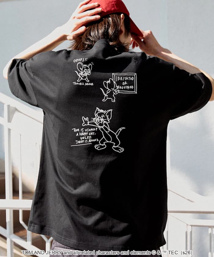 ＜機能性素材＞TOM AND JERRY/湯姆貓與傑利鼠 圖像T恤 限定展開