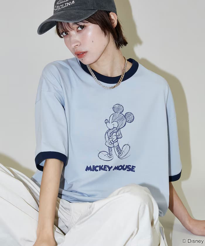 ＜機能性素材＞Mickey Mouse 米奇素描林格T恤 限定展開
