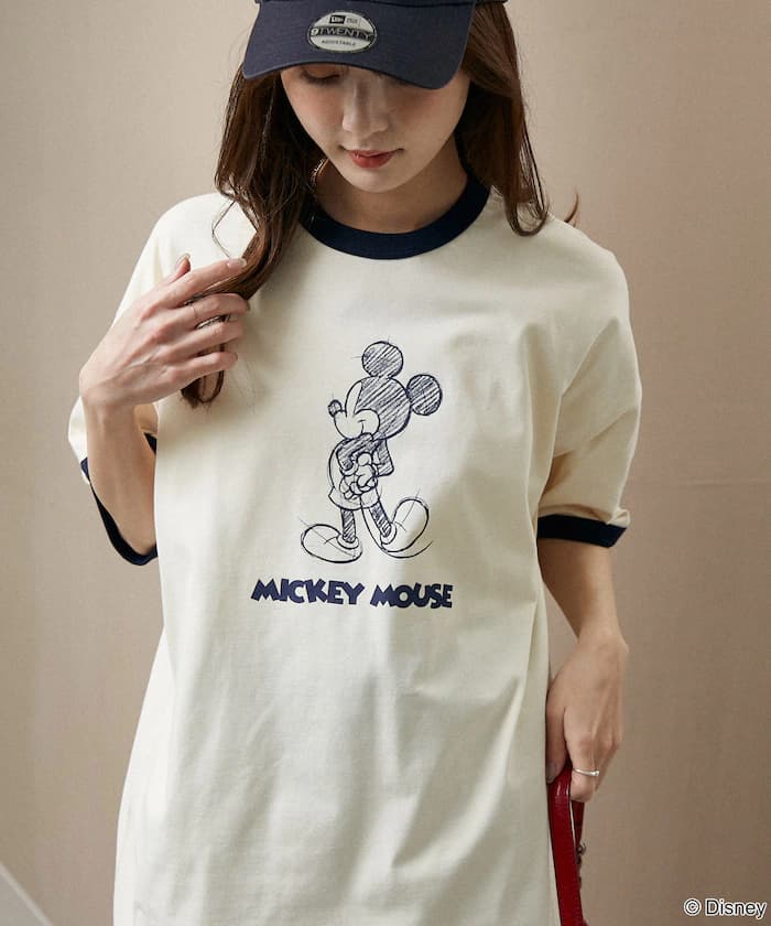 ＜機能性素材＞Mickey Mouse 米奇素描林格T恤 限定展開