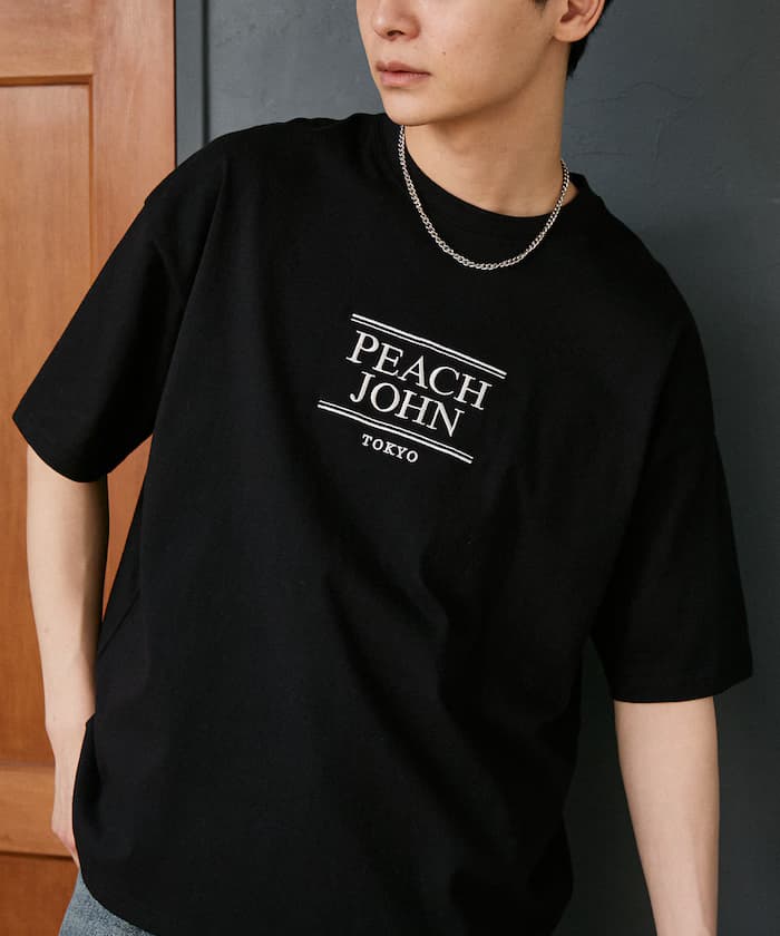 【4月10日10時發售】PEACH JOHN 聯名限定 正面LOGO刺繡 短袖T恤