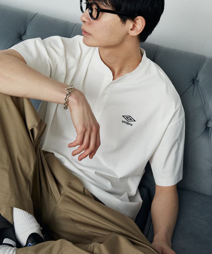 ＜吸水速乾＞別注 鍍層天竺亨利領T恤 限定展開