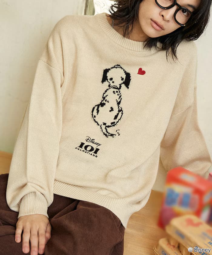 別注 101 DALMETIANS HEART KNIT