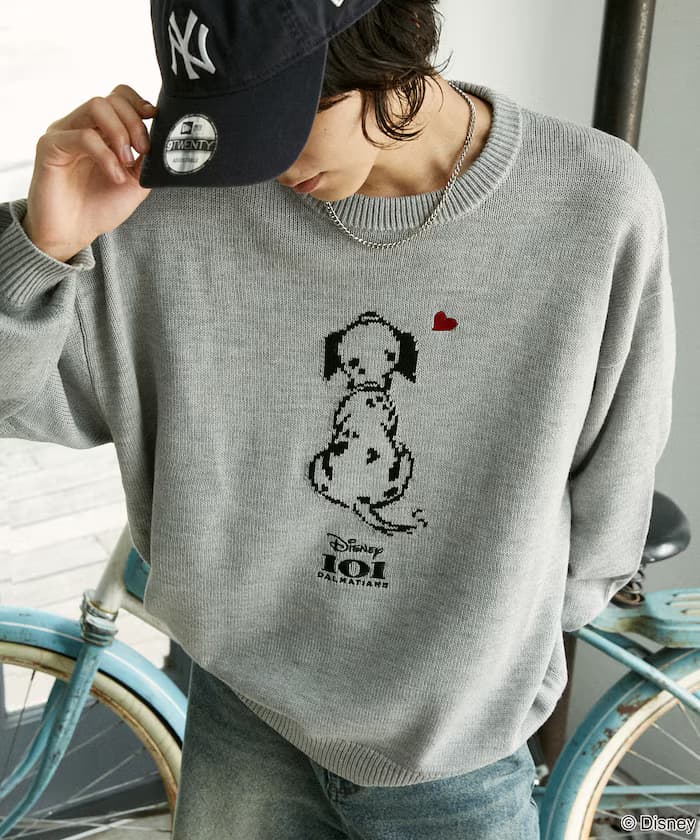 別注 101 DALMETIANS HEART KNIT