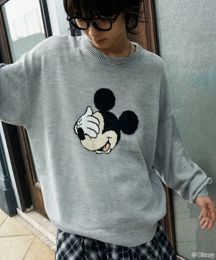 別注 MICKEY MOUCE FACE KNIT