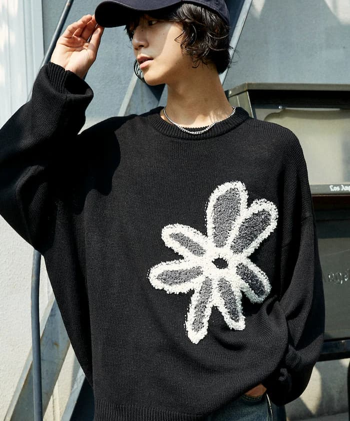 布克雷花卉套頭衫針織衫【限定展開】