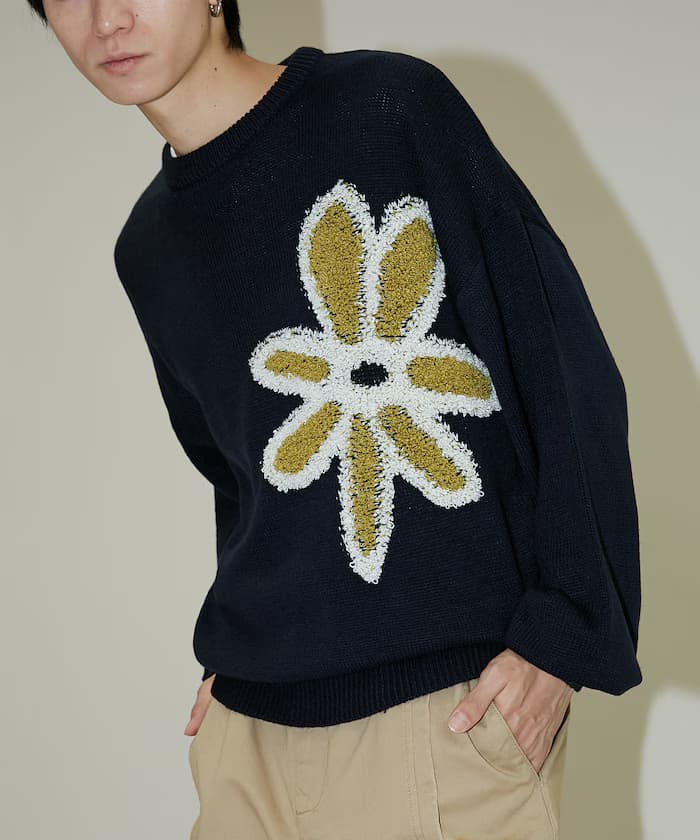 布克雷花卉套頭衫針織衫【限定展開】