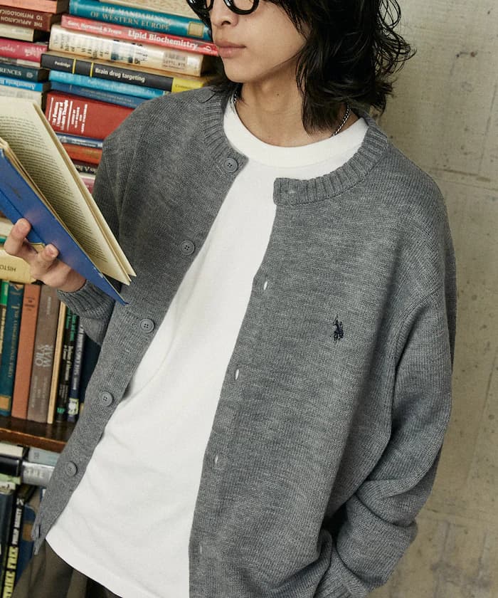 別注 CREW NECK KNIT CARDIGAN