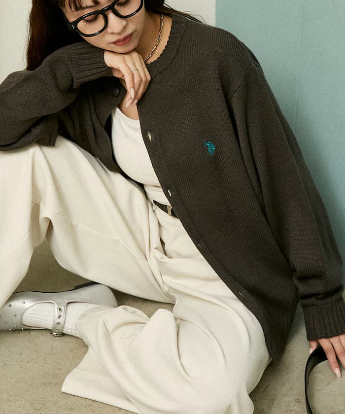 別注 CREW NECK KNIT CARDIGAN