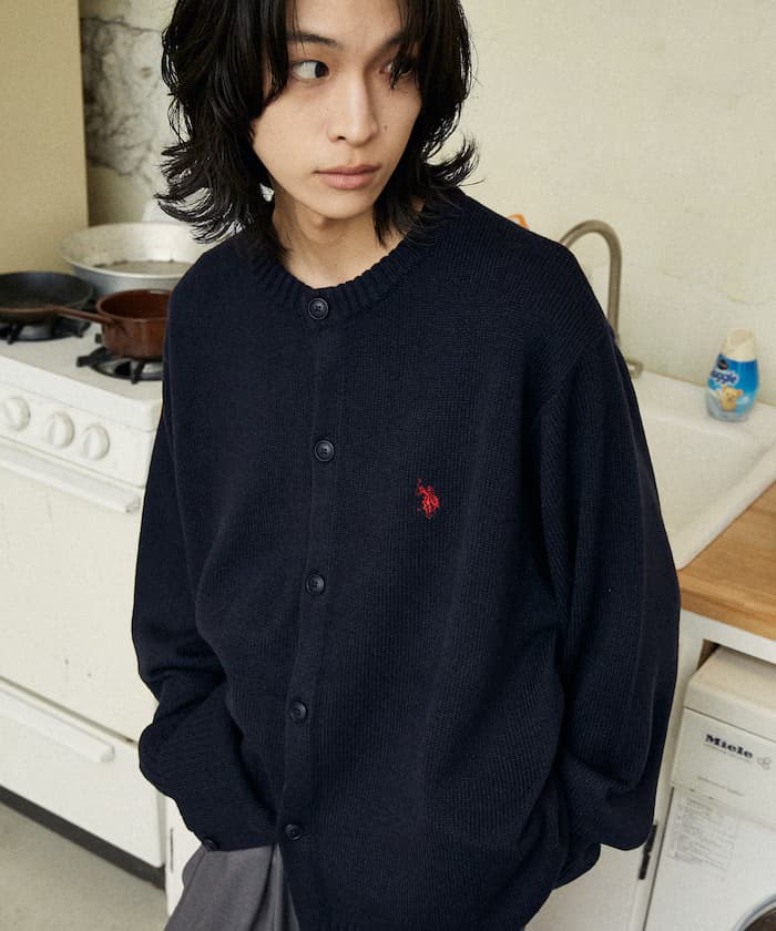 別注 CREW NECK KNIT CARDIGAN