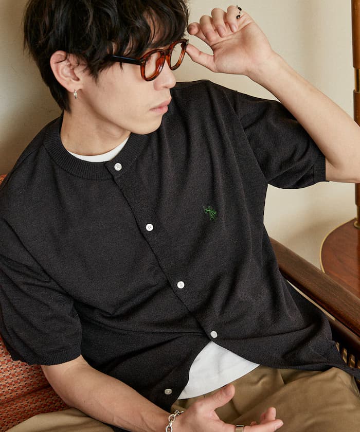 接觸冷感別注 圓領夏季針織開衫 限定展開