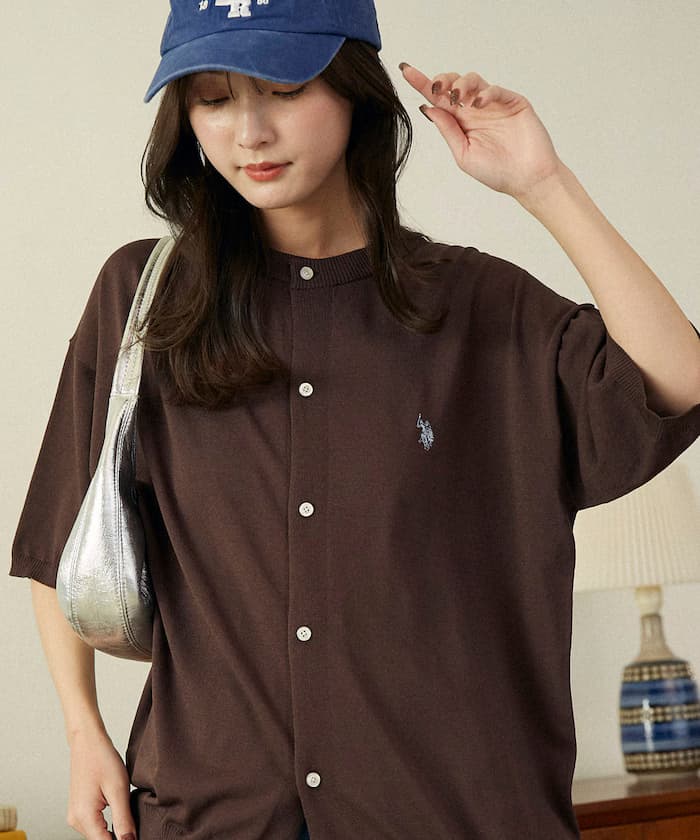 接觸冷感別注 圓領夏季針織開衫 限定展開