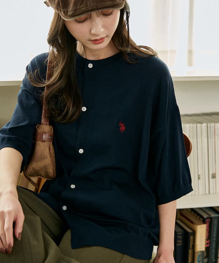 接觸冷感別注 圓領夏季針織開衫 限定展開