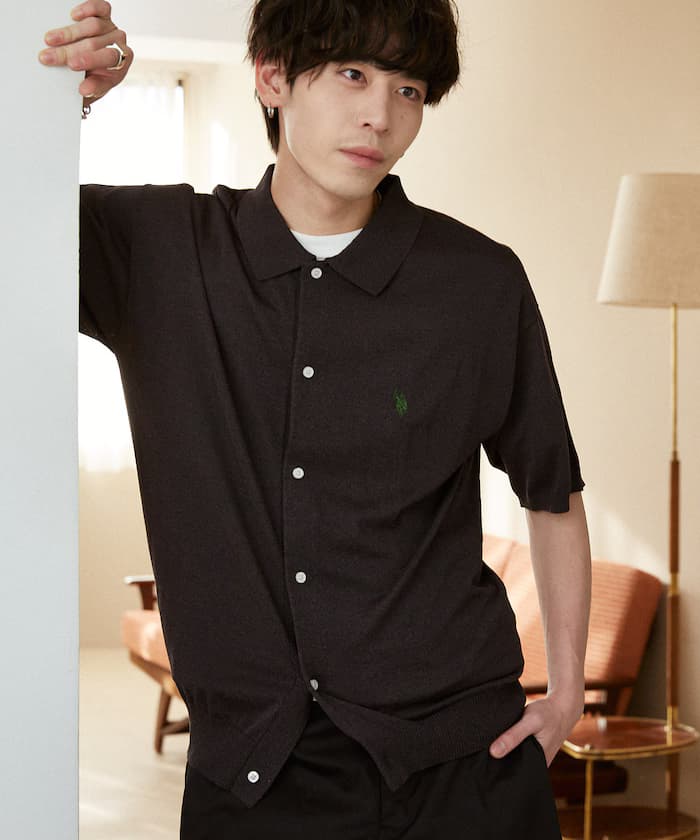 接觸冷感別注POLO夏季針織開衫 限定展開