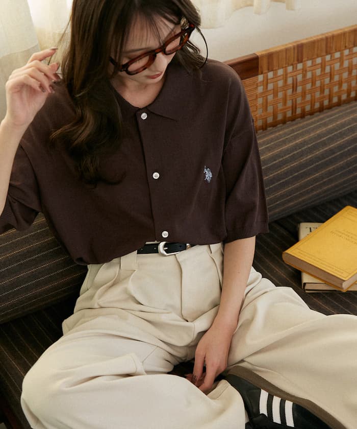 接觸冷感別注POLO夏季針織開衫 限定展開