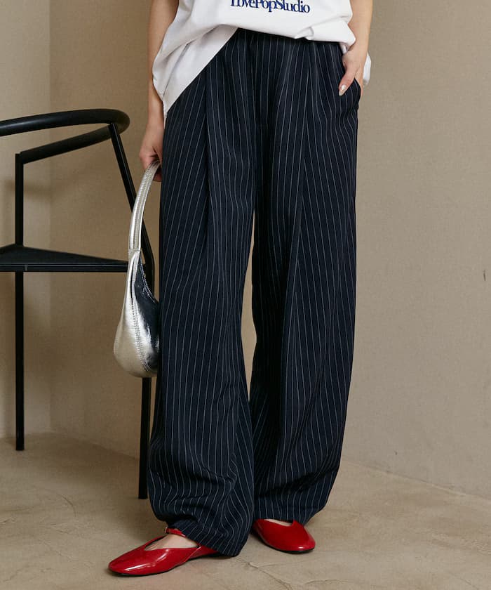 LOVE POP STUDIO 鬆緊易穿窄管褲 限定展開