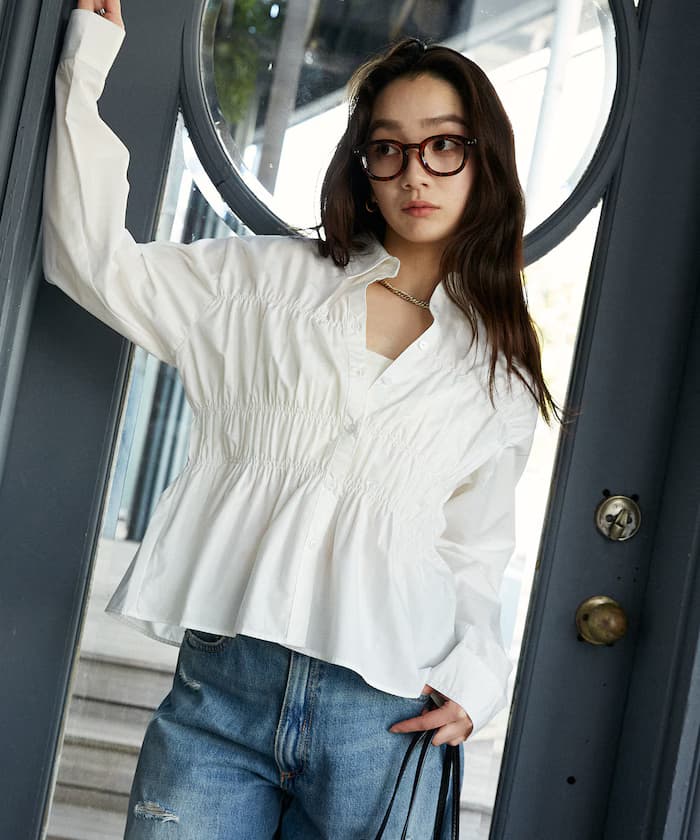 褶皺襯衫罩衫 限定展開