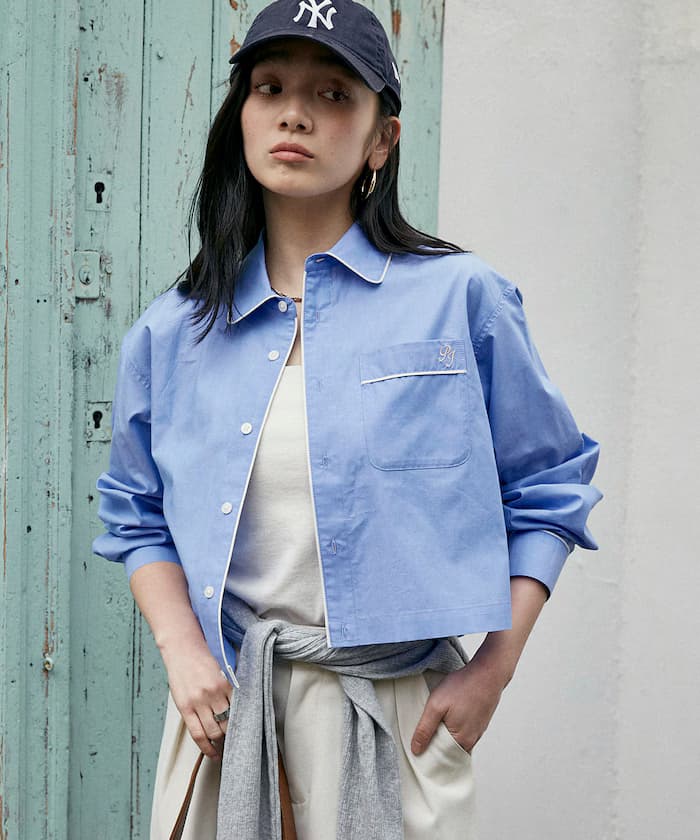 PEACH JOHN × PUBLUX 聯名限定 小標誌刺繡 配色滾邊 襯衫【4月10日10時發售】