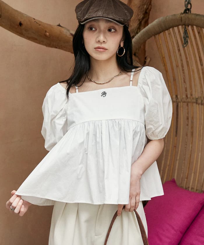 PEACH JOHN × PUBLUX 聯名限定 2WAY 澎袖罩衫