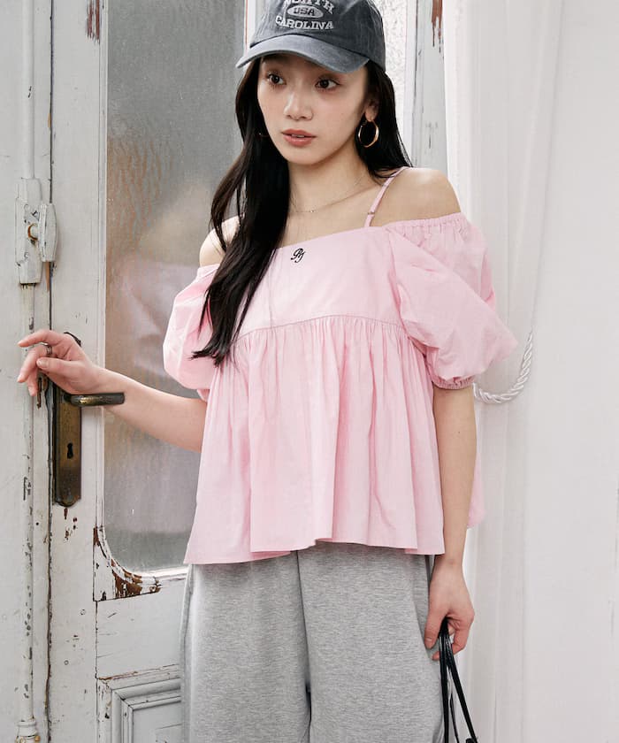 PEACH JOHN × PUBLUX 聯名限定 2WAY 澎袖罩衫