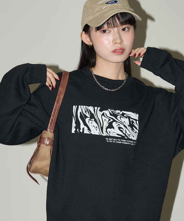 WAVE ART 發泡印花圓領衛衣 限定展開