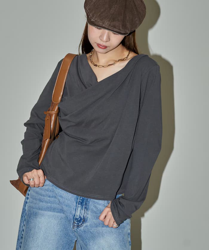 露肩 リブ上衣 限定展開