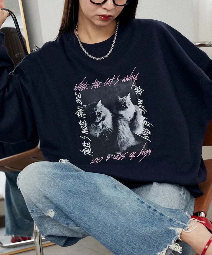 貓咪寫真裏起毛衛衣 限定展開