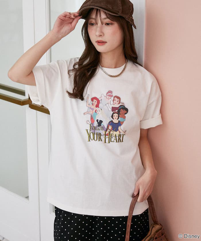迪士尼公主印花 T恤 限定展開