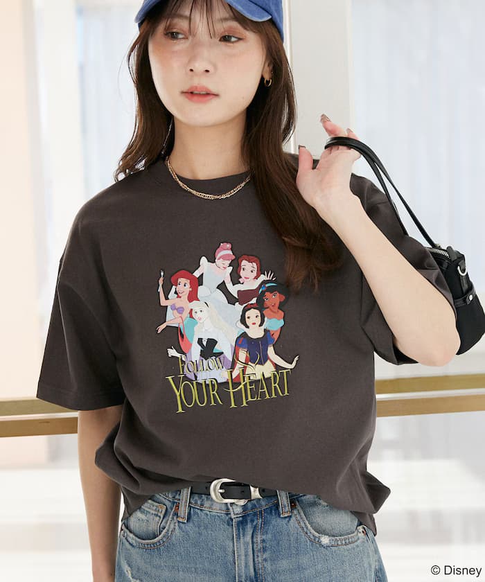 迪士尼公主印花 T恤 限定展開