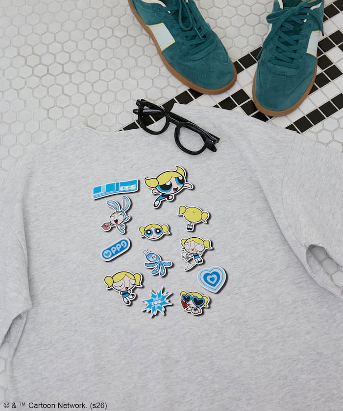 【THE POWERPUFF GIRLS】Powerpuff Girls 貼紙風 T恤 限定展開