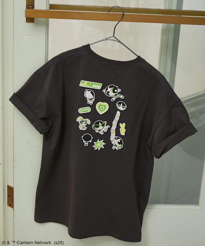 【THE POWERPUFF GIRLS】Powerpuff Girls 貼紙風 T恤 限定展開