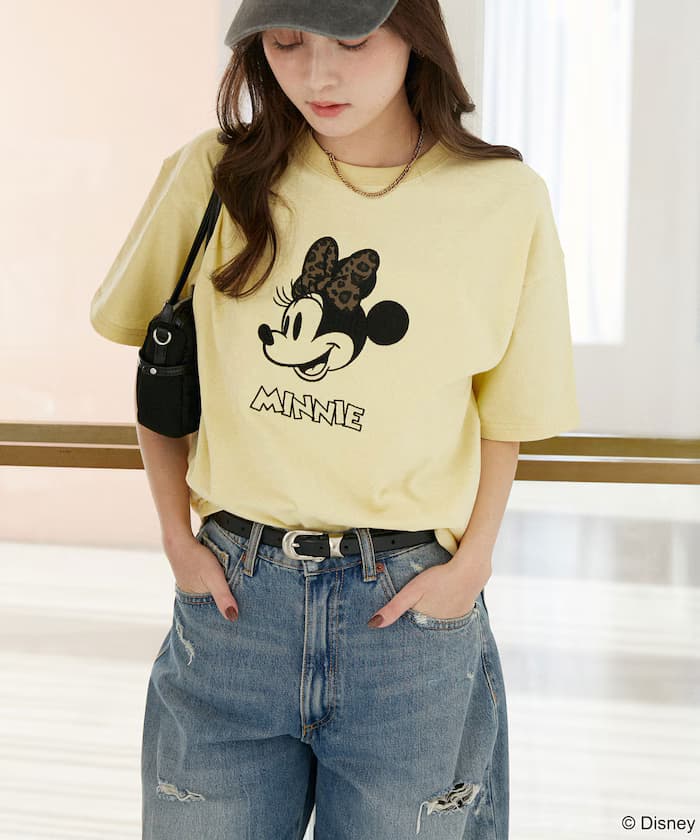 迷你ーマウス豹紋拼接T恤限定展開