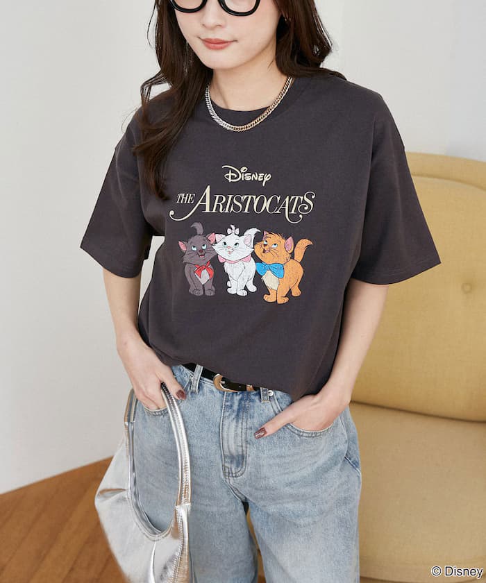 Disney Marie 印花 T恤 限定展開