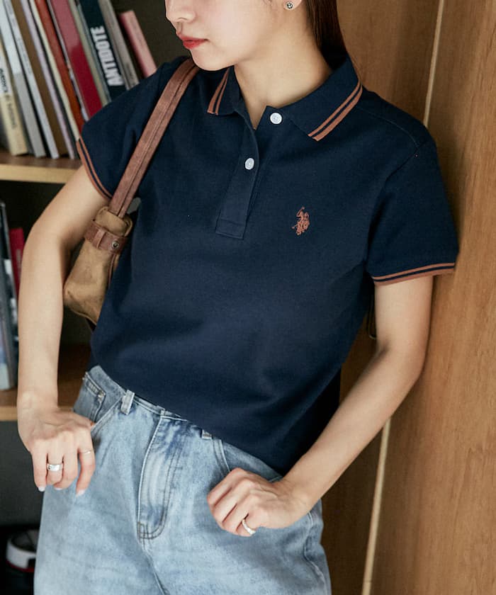 別注線條單點刺繡Polo衫 限定展開