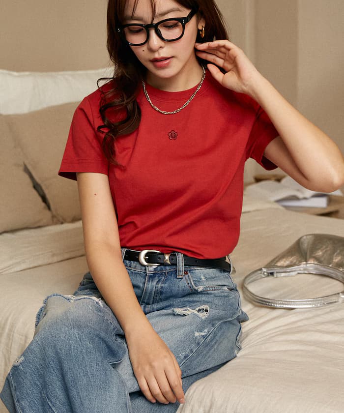 MARY QUANT × PUBLUX 限定款 一點刺繡Logo T恤