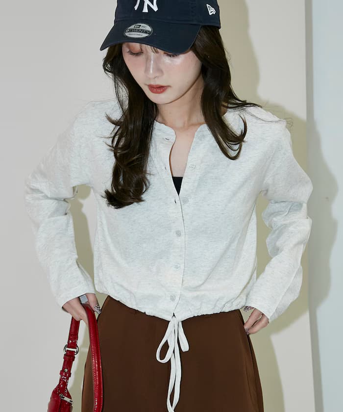 束繩針織開衫 限定展開