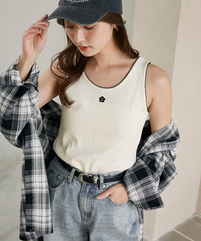 MARY QUANT × PUBLUX 皮可蕾絲 單點背心 限定展開