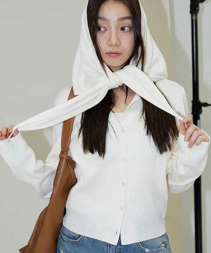 披肩套組圓領針織開衫 限定展開