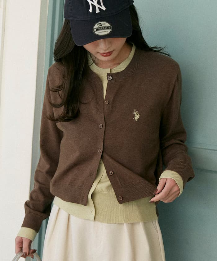 針織開衫假兩件式 限定展開