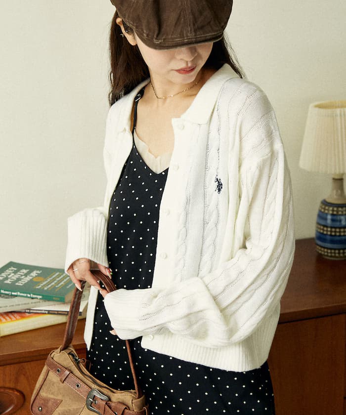 ケーブル針織衫 ポロ 針織開衫 限定展開