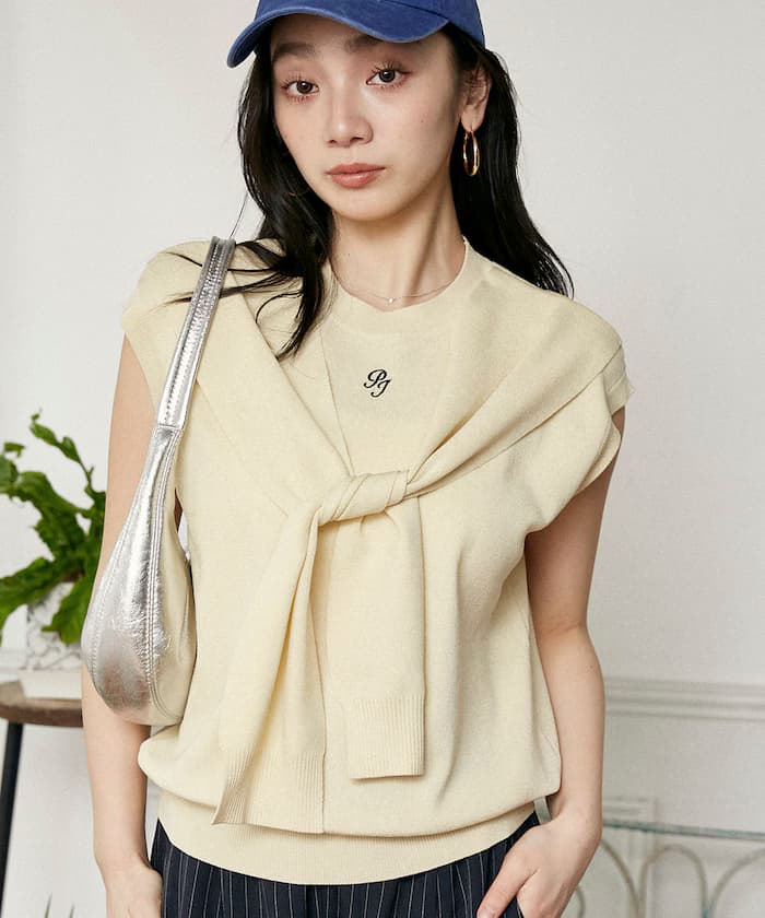 【4月10日10時發售】涼感 肩掛式 無袖 夏季針織背心【限定款】