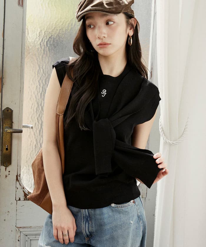 【4月10日10時發售】涼感 肩掛式 無袖 夏季針織背心【限定款】