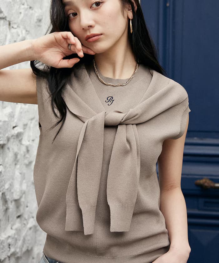 【4月10日10時發售】涼感 肩掛式 無袖 夏季針織背心【限定款】