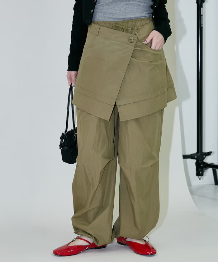 2WAY 巻裙尼龍褲子 限定展開