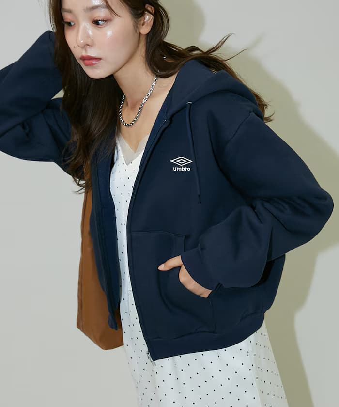 UMBRO × PUBLUX限定款 單點刺繡拉鏈連帽衫